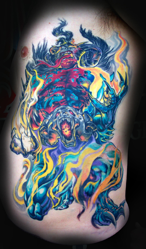 Tattoos - FLAMING DEMON ! - 21855